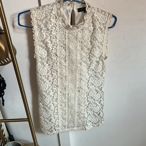 New look white lace top - Picture 4 of 6